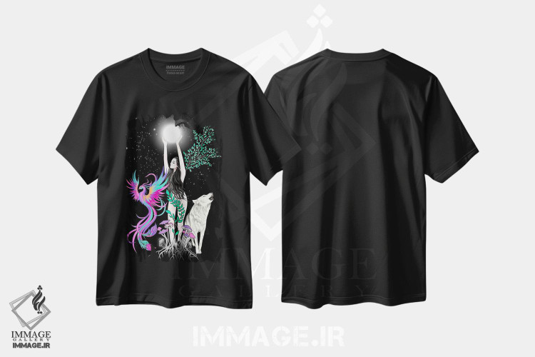 تیشرت طرح دار رقص نیمه شب، دکوراسیون جایگزین اثر آندریا هرنیاک | فروشگاه ایماژ