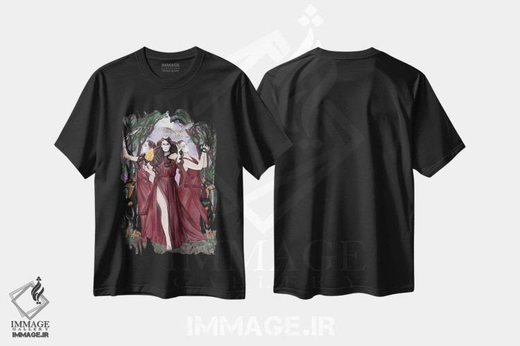 تیشرت طرح دار مادر جادوگران، دست نقاشی و طراحی دستی اثر آندریا هرنیاک | immage.ir