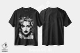 تیشرت طرح دار مدونا، هنر دیجیتال سیاه و سفید اثر احمد شریف | immage.ir