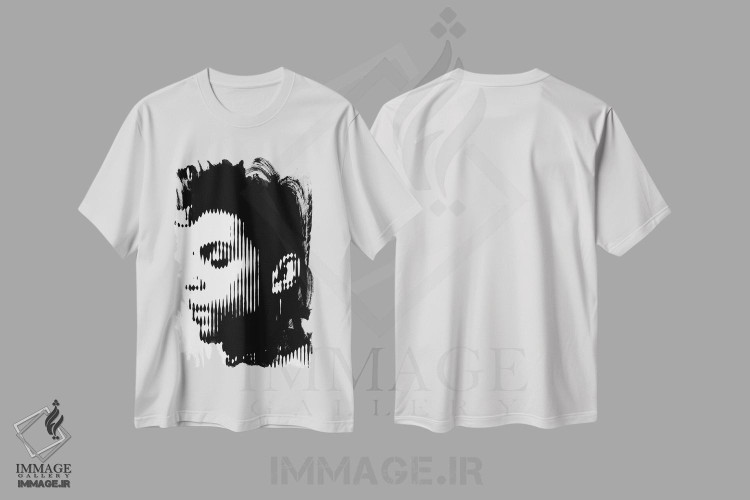 تیشرت طرح دار پرینس ۳، هنر آمریکایی آفریقایی تبار اثر احمد شریف | فروشگاه ایماژ