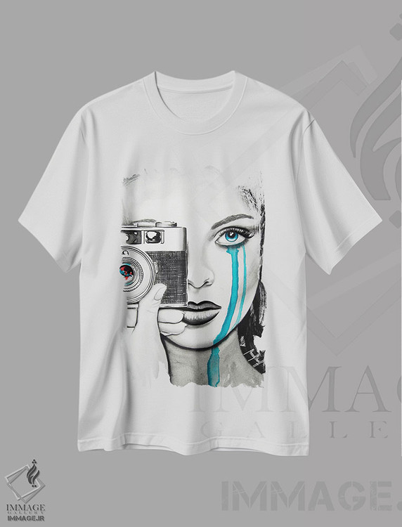 تیشرت طرح دار عکس تو، مدیوم اثر احمد شریف | immage.ir