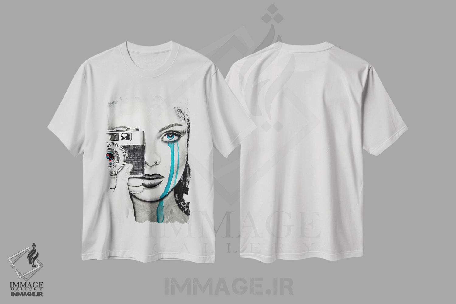 تیشرت طرح دار عکس تو، مدیوم اثر احمد شریف | immage.ir