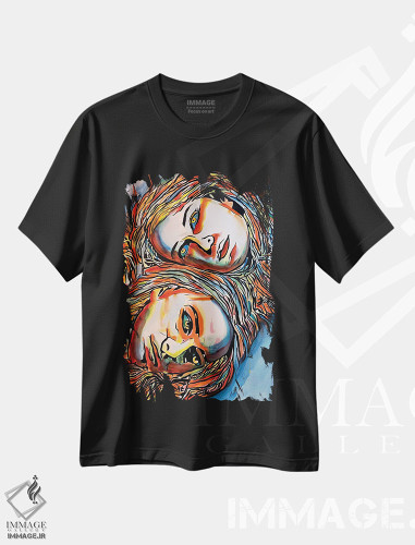 تیشرت طرح دار دوتکه، هنر فاخر معاصر اثر احمد شریف | فروشگاه ایماژ