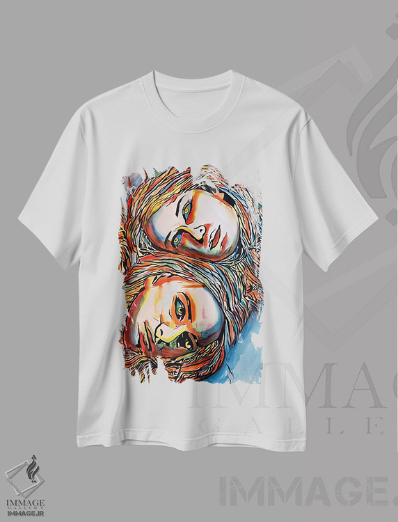 تیشرت طرح دار دوتکه، هنر فاخر معاصر اثر احمد شریف | immage.ir