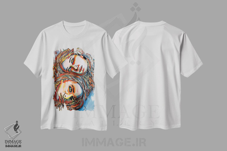 تیشرت طرح دار دوتکه، هنر فاخر معاصر اثر احمد شریف | immage.ir