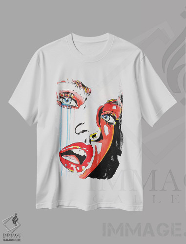 تیشرت طرح دار ۱۹۸۵، هنر فاخر معاصر اثر احمد شریف | فروشگاه ایماژ