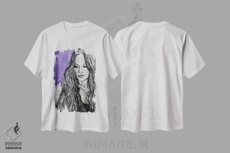 تیشرت طرح دار شیفتگی، هنر فاخر معاصر اثر احمد شریف | فروشگاه ایماژ