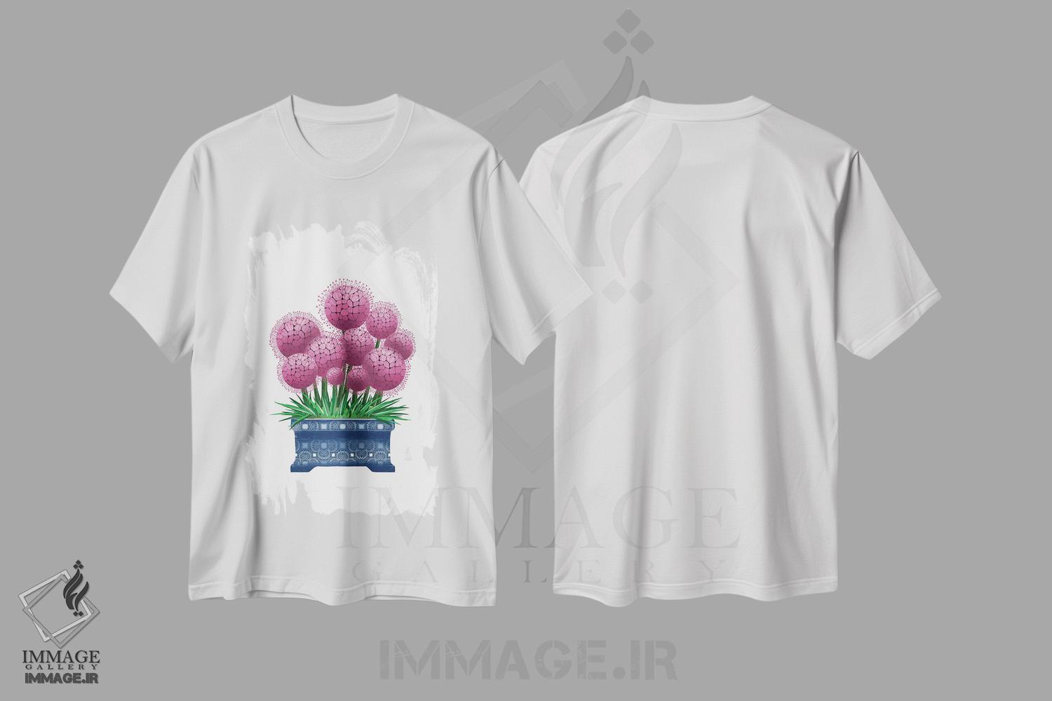 تیشرت طرح دار آلیوم در گلدان آبی، دکور معاصر اثر آن هاچینسون | immage.ir
