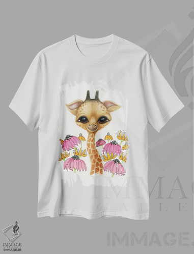 تیشرت طرح دار زرافه بچه، دکور معاصر اثر آن هاچینسون | فروشگاه ایماژ