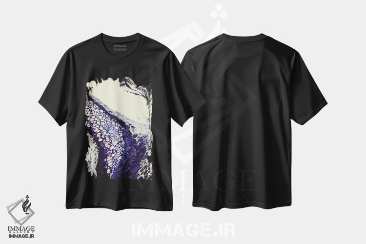 تیشرت طرح دار رودخانه آبی اثر آن هاچینسون | فروشگاه ایماژ