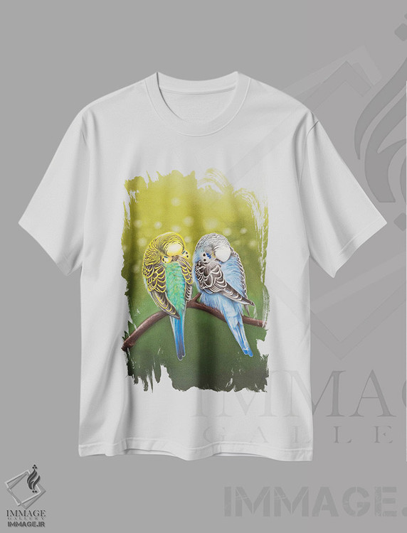 تیشرت طرح دار خواب نیمروزی مرغ عشق، دکور معاصر اثر آن هاچینسون | فروشگاه ایماژ