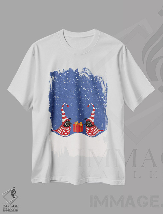 تیشرت طرح دار بلدرچین های کریس ۲، حیوانات کریسمسی اثر آن هاچینسون | immage.ir