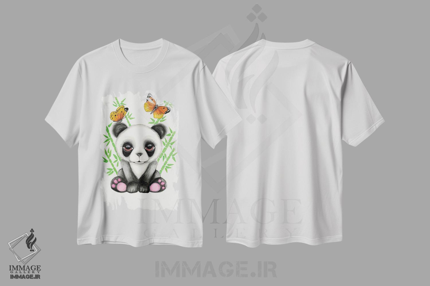 تیشرت طرح دار پاندای بچه، دکور معاصر اثر آن هاچینسون | فروشگاه ایماژ