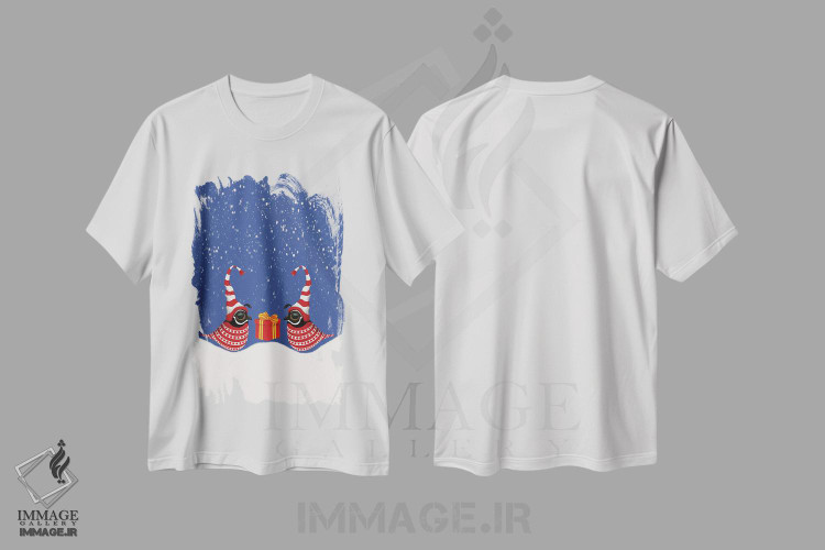 تیشرت طرح دار بلدرچین های کریس ۲، حیوانات کریسمسی اثر آن هاچینسون | immage.ir