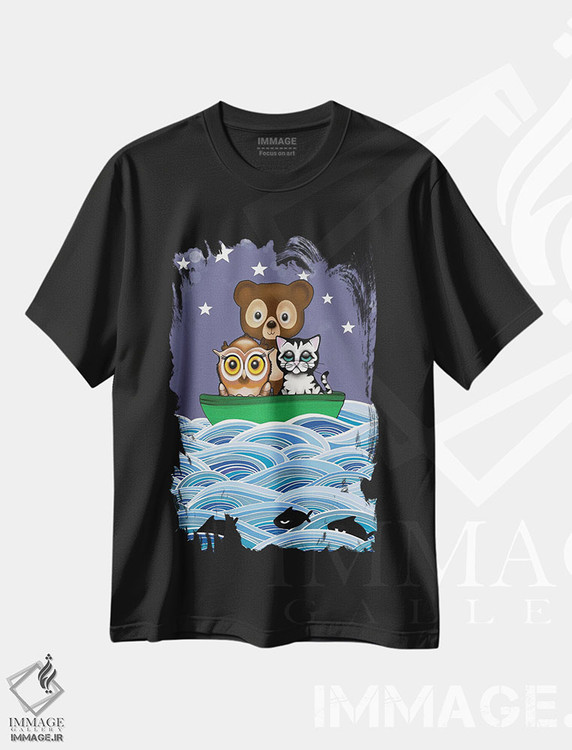 تیشرت طرح دار همه در قایق سبز نخودی، دکور معاصر اثر آن هاچینسون | immage.ir