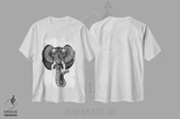 تیشرت طرح دار فیل "الویس"، هنر تزئینی سیاه و سفید اثر آن هاچینسون | immage.ir