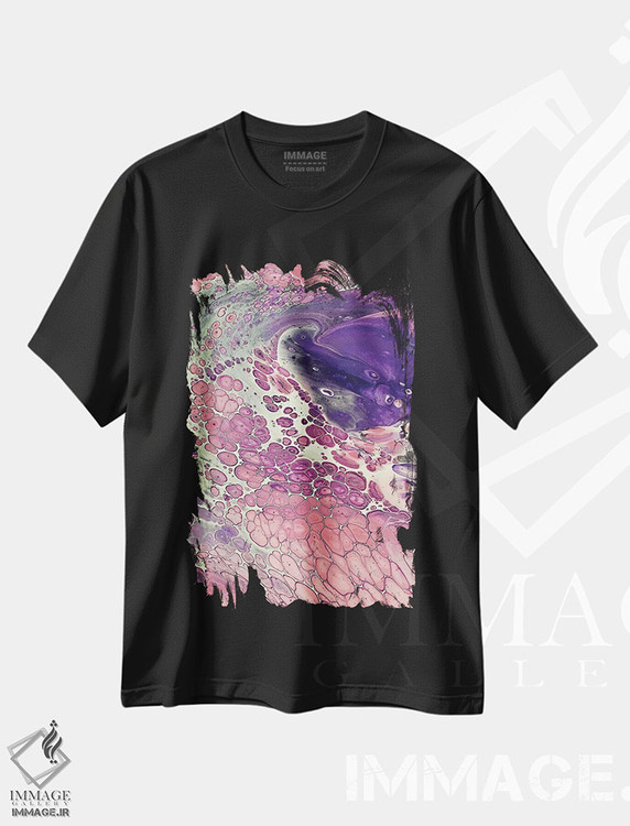 تیشرت طرح دار چشم گردباد صورتی اثر آن هاچینسون | فروشگاه ایماژ