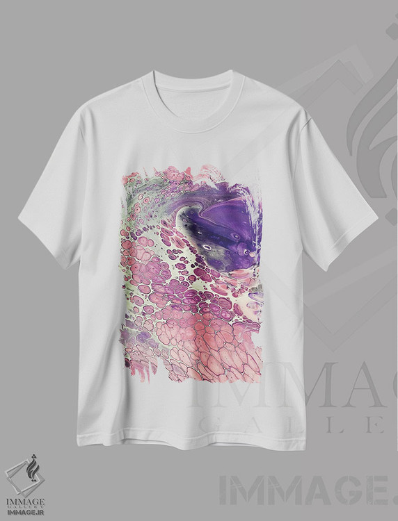 تیشرت طرح دار چشم گردباد صورتی اثر آن هاچینسون | immage.ir