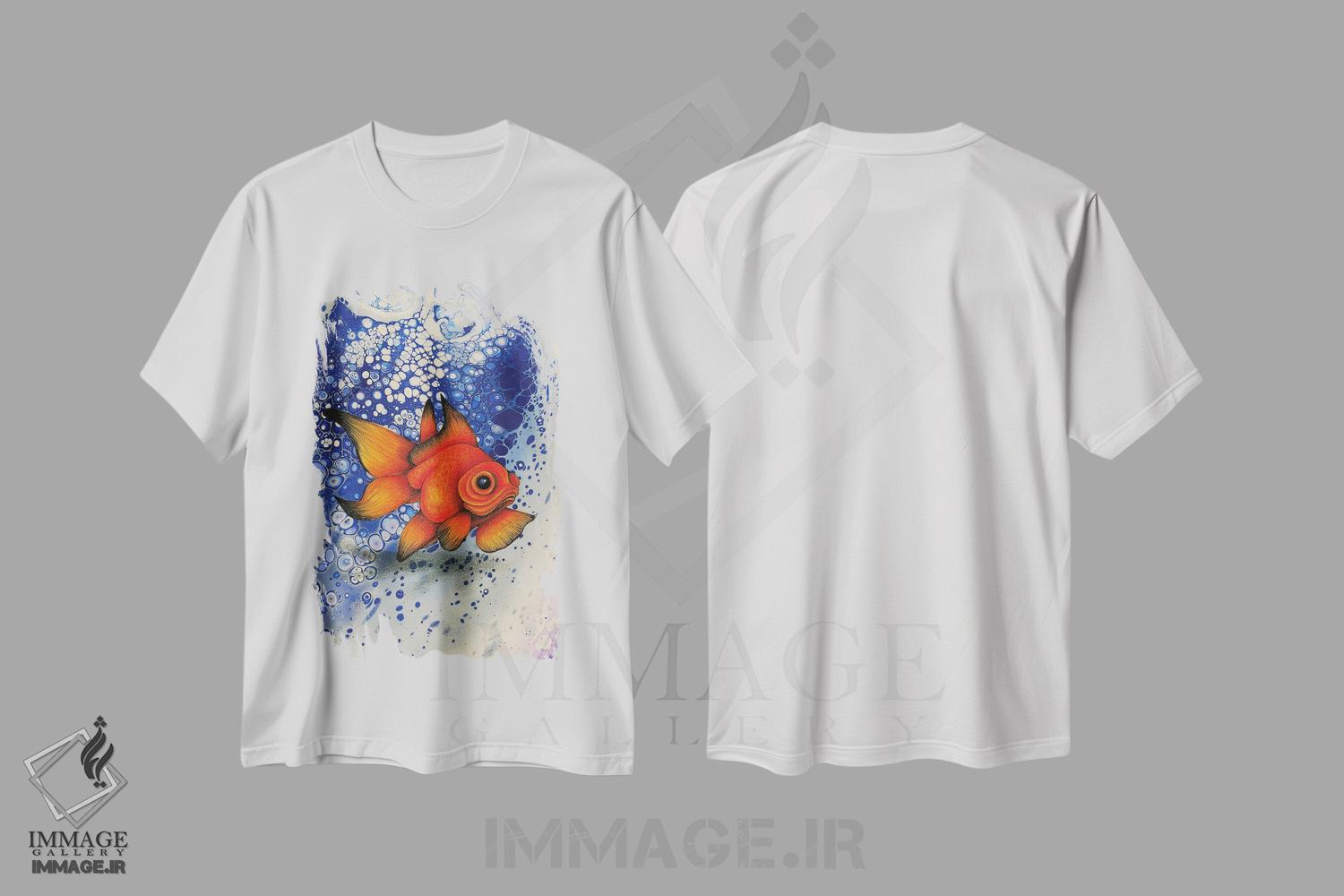 تیشرت طرح دار شناور، دکور معاصر اثر آن هاچینسون | فروشگاه ایماژ