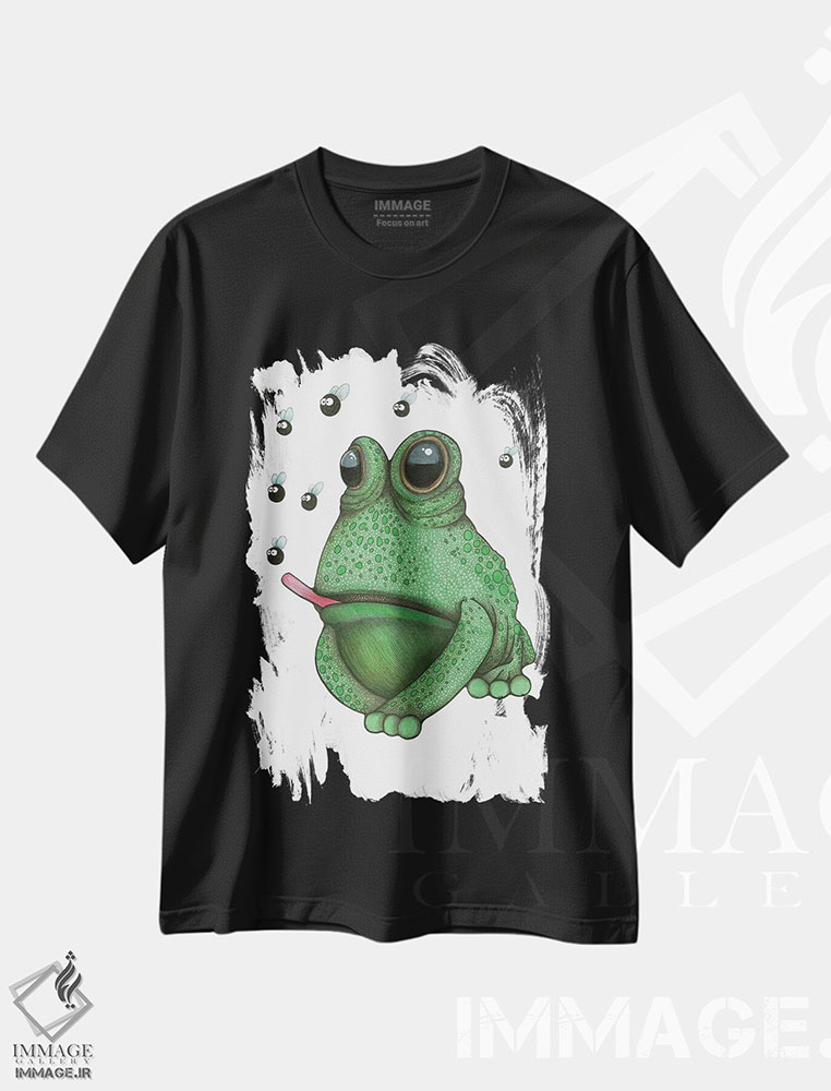 تیشرت طرح دار قورباغه عاشق مگس، دکور معاصر اثر آن هاچینسون | فروشگاه ایماژ