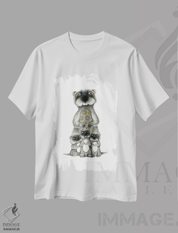 تیشرت طرح دار خانواده موش صحرایی، دکور معاصر اثر آن هاچینسون | immage.ir