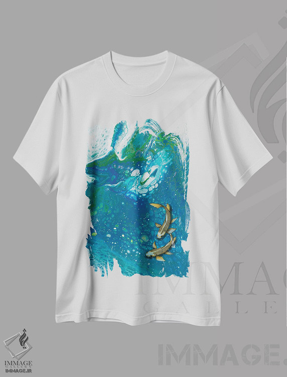 تیشرت طرح دار سایه های مرمری ماهی کوی، دکور معاصر اثر آن هاچینسون | immage.ir