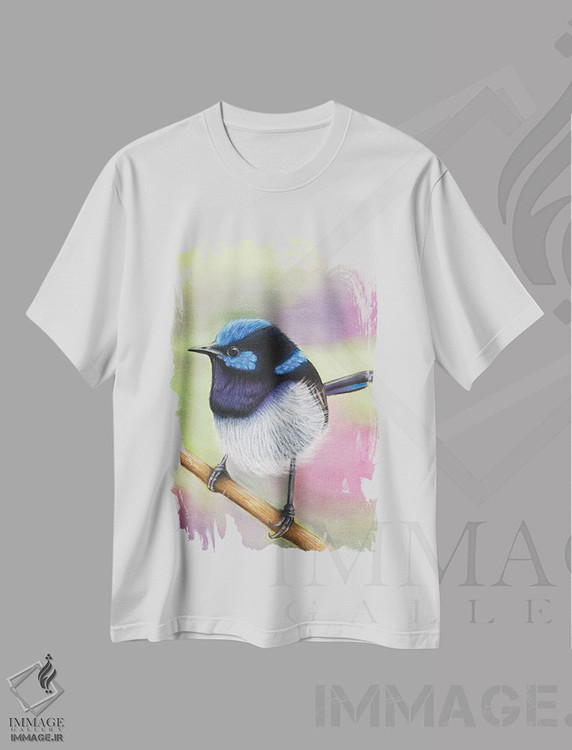 تیشرت طرح دار کوچک آبی، دکور معاصر اثر آن هاچینسون | immage.ir