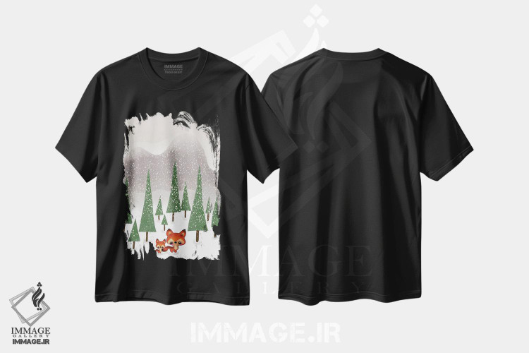 تیشرت طرح دار روباه های کوچک در مزرعه، دکور معاصر اثر آن هاچینسون | immage.ir