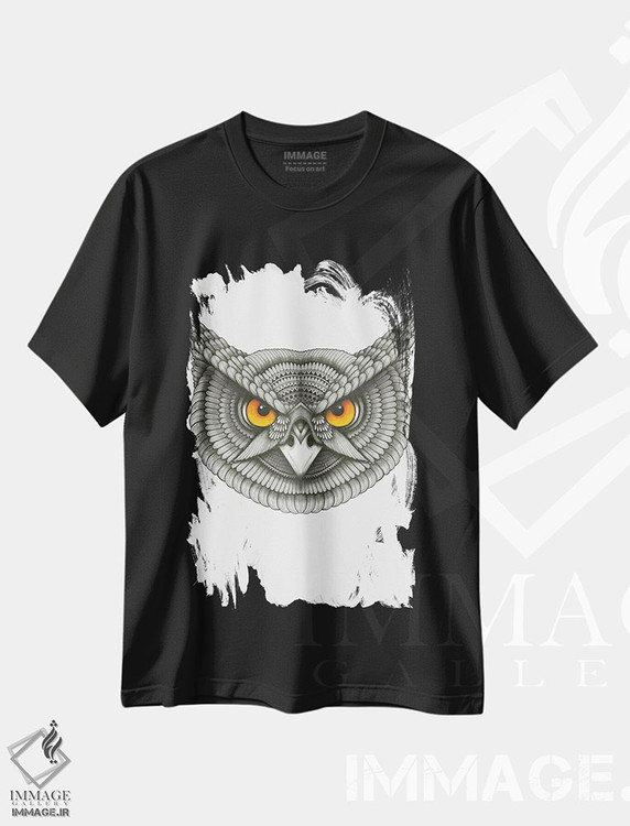 تیشرت طرح دار جغد دارم، دکور معاصر اثر آن هاچینسون | فروشگاه ایماژ