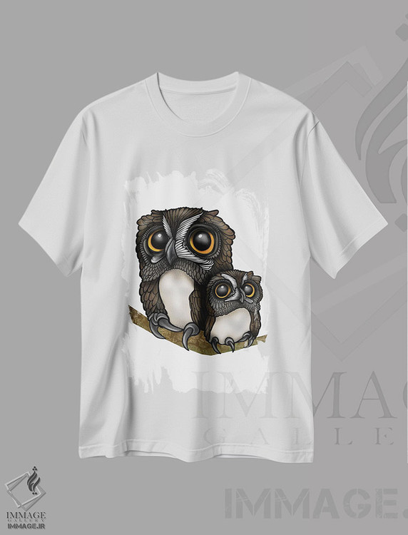 تیشرت طرح دار جغدها، دکور معاصر اثر آن هاچینسون | فروشگاه ایماژ