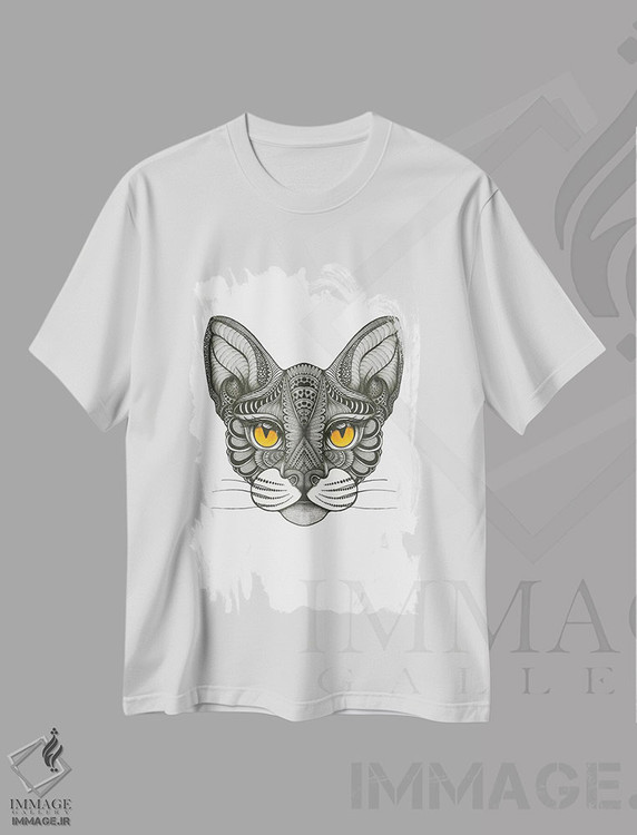 تیشرت طرح دار گربه دالی، دکور معاصر اثر آن هاچینسون | فروشگاه ایماژ