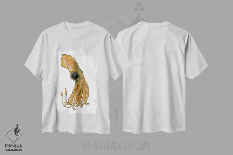 تیشرت طرح دار ماهی مرکب، دکور معاصر اثر آن هاچینسون | فروشگاه ایماژ