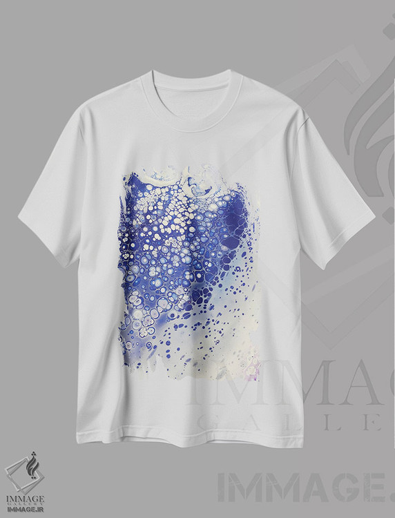 تیشرت طرح دار کف آبی اثر آن هاچینسون | immage.ir