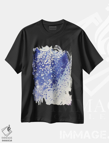 تیشرت طرح دار کف آبی اثر آن هاچینسون | فروشگاه ایماژ