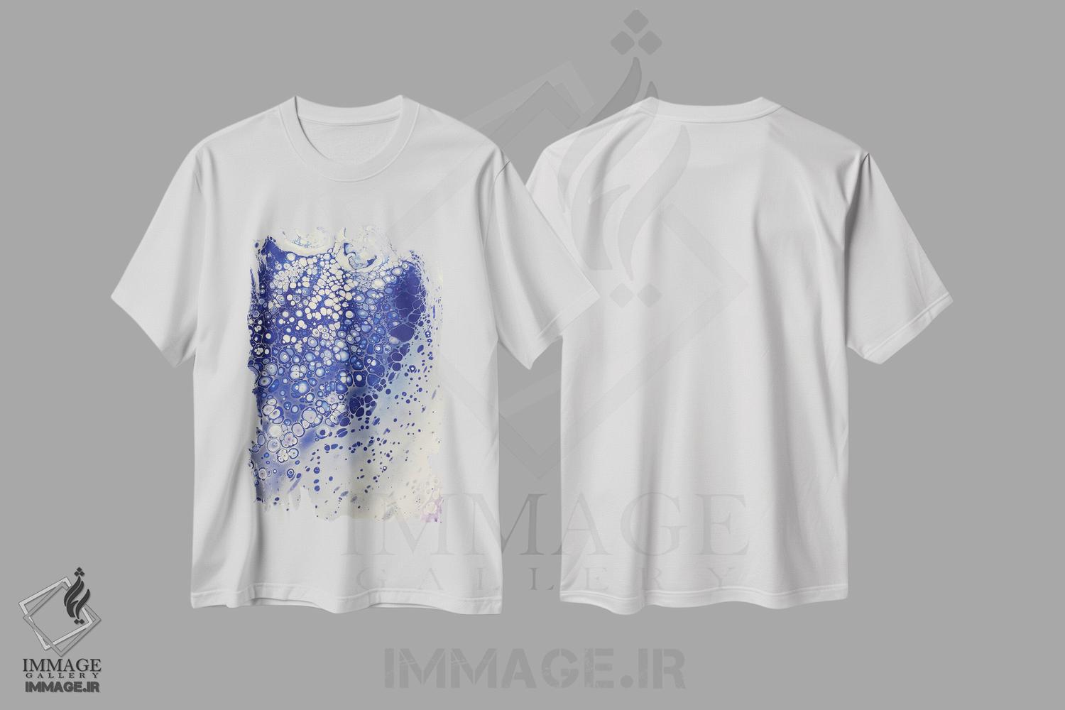 تیشرت طرح دار کف آبی اثر آن هاچینسون | immage.ir