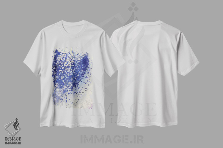 تیشرت طرح دار کف آبی اثر آن هاچینسون | immage.ir