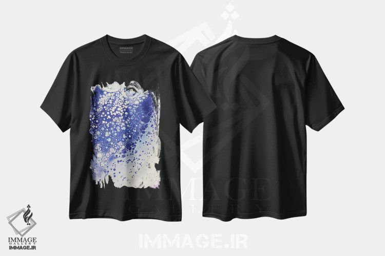 تیشرت طرح دار کف آبی اثر آن هاچینسون | فروشگاه ایماژ