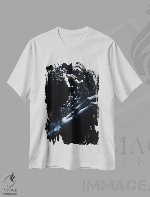 تیشرت طرح دار انتظار حضور همراهان فعلی، هنر فاخر اثر الک هاکسلی | فروشگاه ایماژ
