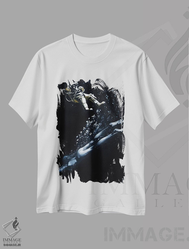تیشرت طرح دار انتظار حضور همراهان فعلی، هنر فاخر اثر الک هاکسلی | فروشگاه ایماژ