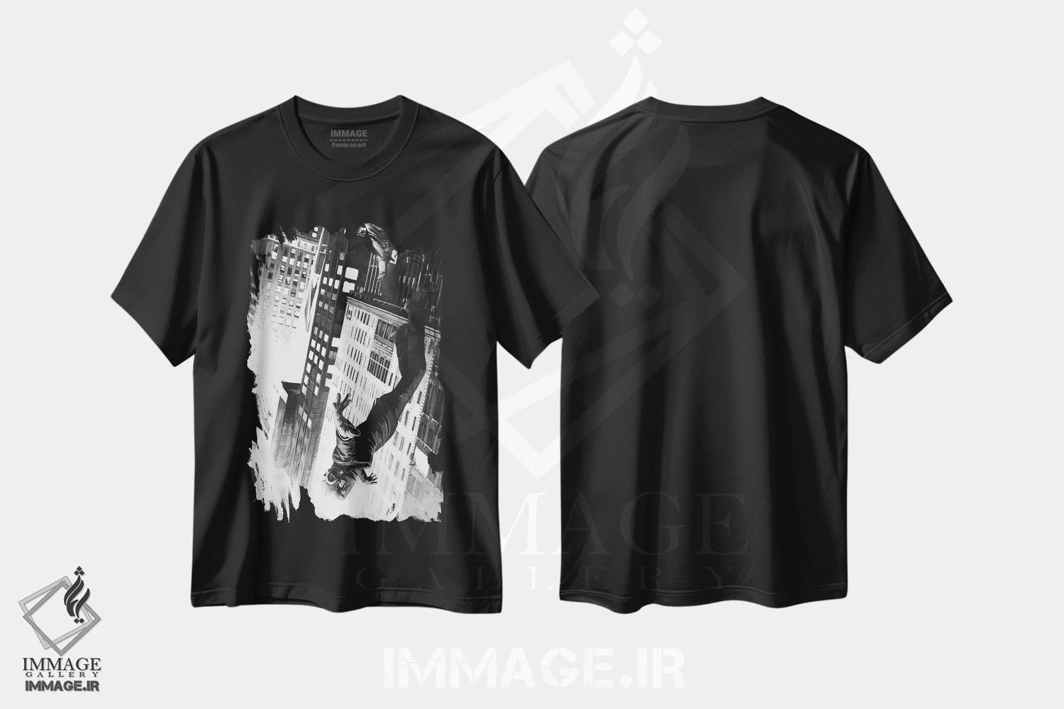 تیشرت طرح دار چنین ارتفاعات بزرگی، هنر فاخر اثر الک هاکسلی | فروشگاه ایماژ