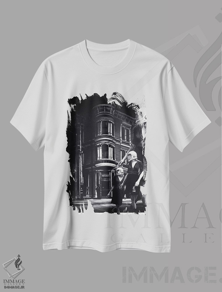 تیشرت طرح دار این راه می آید، هنر فاخر اثر الک هاکسلی | immage.ir