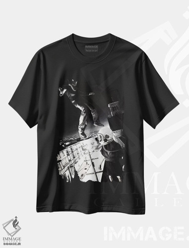 تیشرت طرح دار فیل مور خواب است، عکاسی سیاه و سفید اثر الک هاکسلی | فروشگاه ایماژ