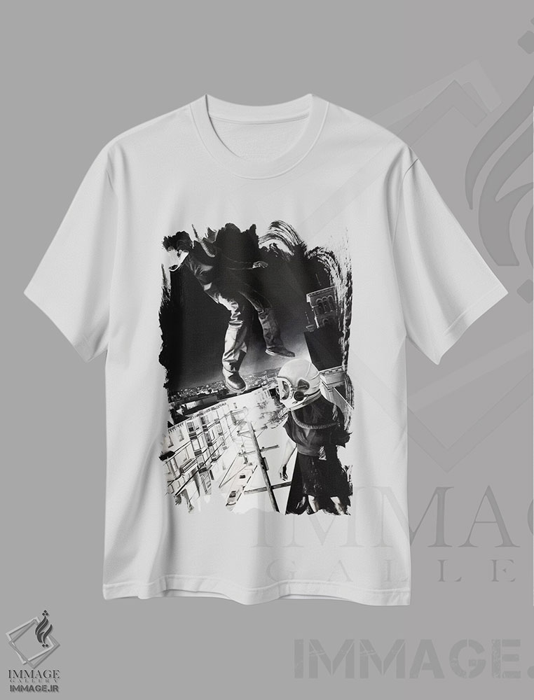 تیشرت طرح دار فیل مور خواب است، عکاسی سیاه و سفید اثر الک هاکسلی | immage.ir