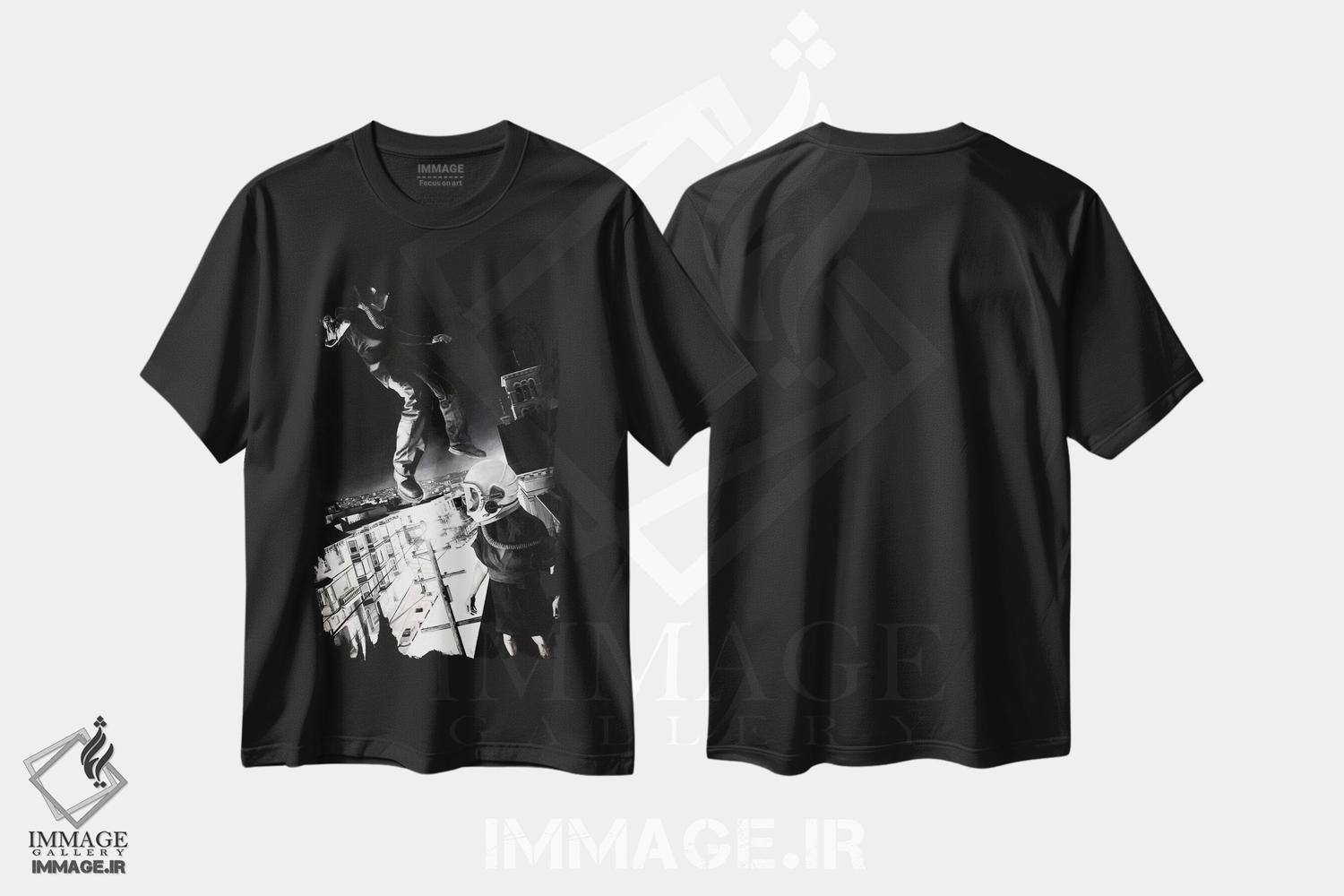 تیشرت طرح دار فیل مور خواب است، عکاسی سیاه و سفید اثر الک هاکسلی | فروشگاه ایماژ