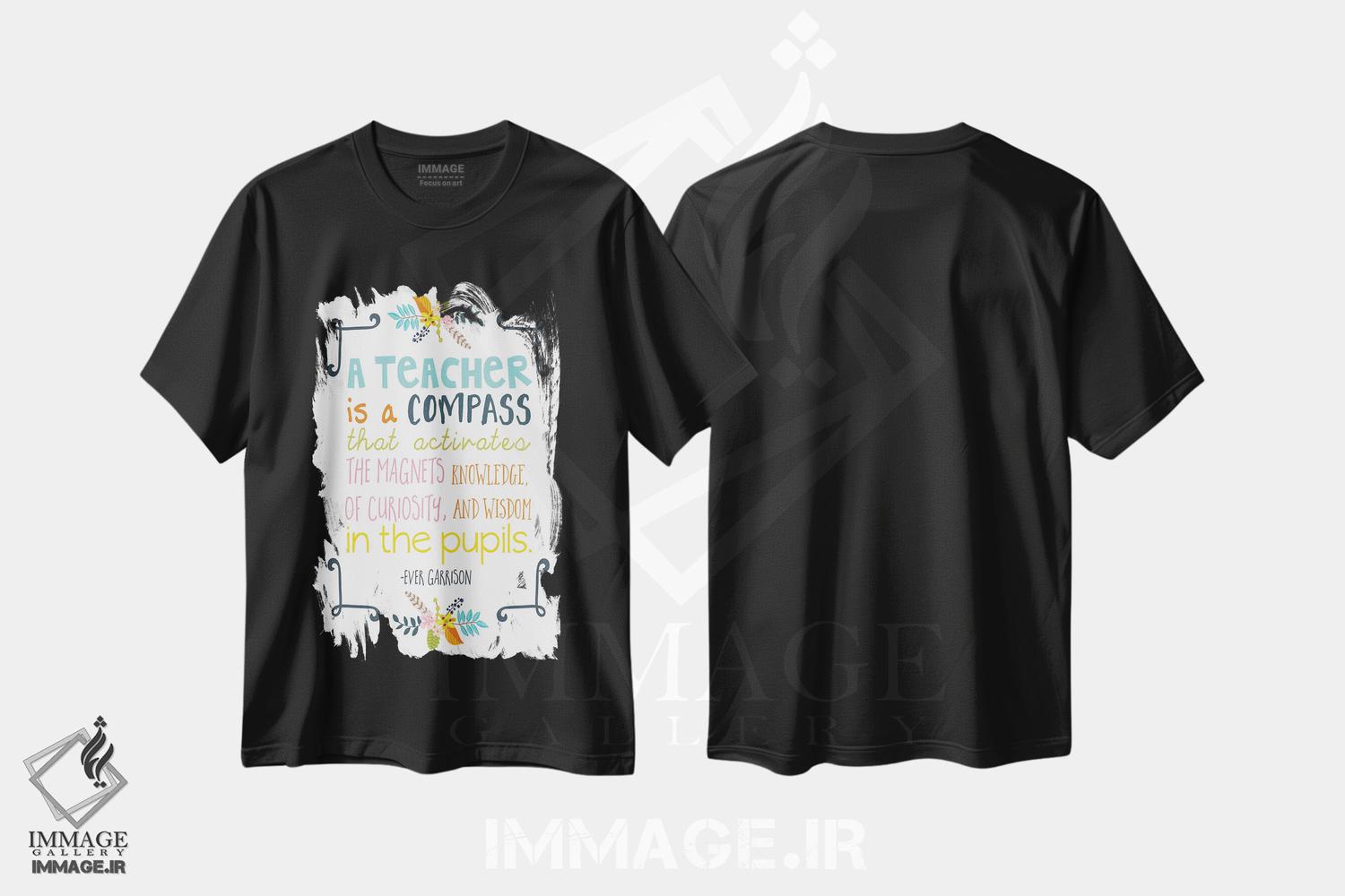 تیشرت طرح دار نقل قول معلم، دکور معاصر اثر اشلی دیویس | immage.ir