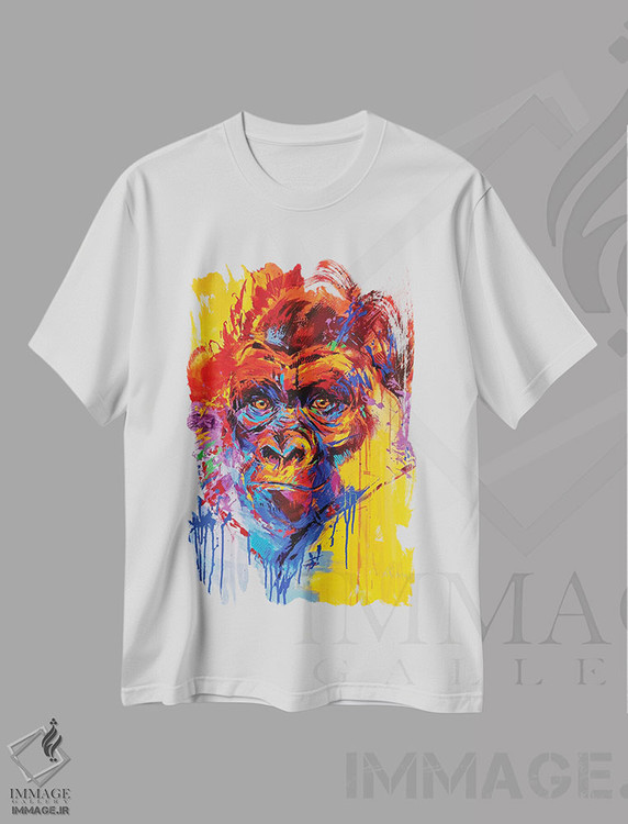 تیشرت طرح دار گوریل، هنر فاخر معاصر اثر آنا چر | immage.ir