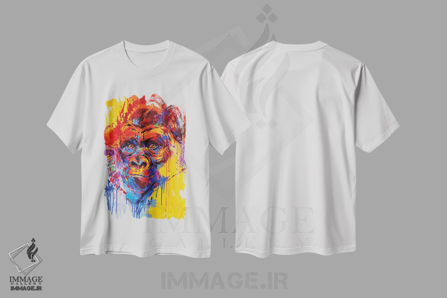 تیشرت طرح دار گوریل، هنر فاخر معاصر اثر آنا چر | immage.ir