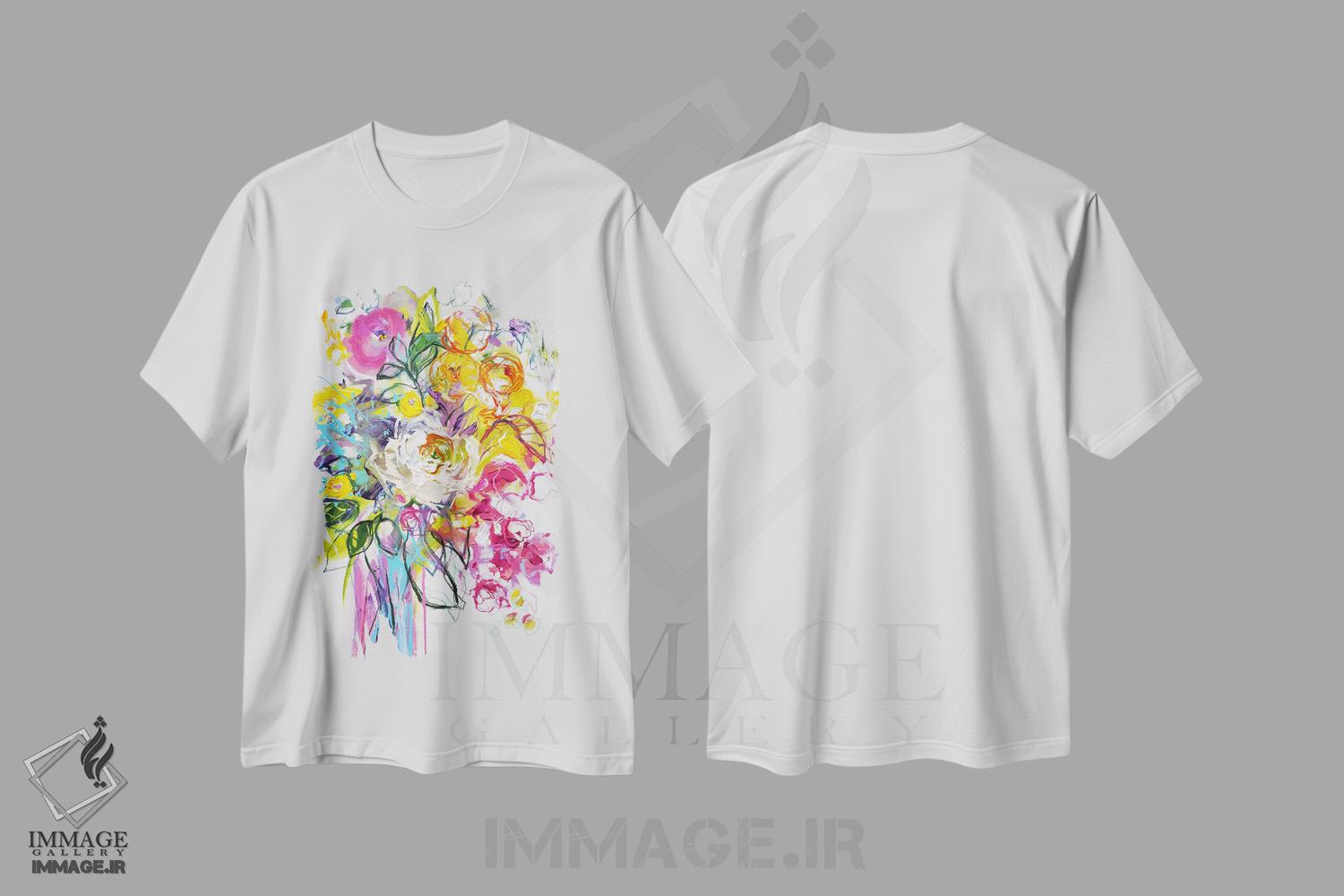 تیشرت طرح دار خاطرات تابستانی ۲، دکور معاصر اثر آنا چر | فروشگاه ایماژ