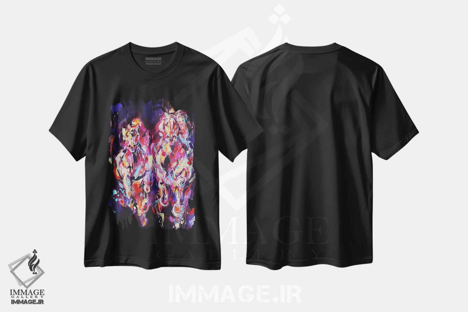 تیشرت طرح دار اسب دوانی، دکور معاصر اثر آنا چر | immage.ir