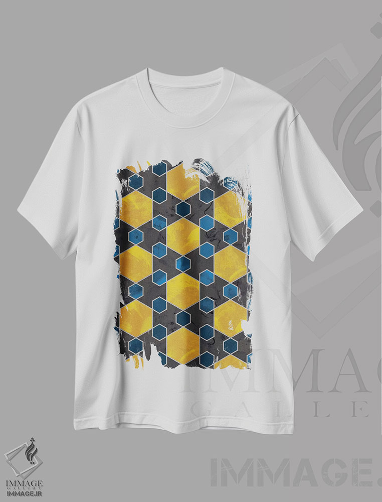 تیشرت طرح دار تابش در ساختار، آبستره اثر فایو بای فایو کالکتیو | immage.ir
